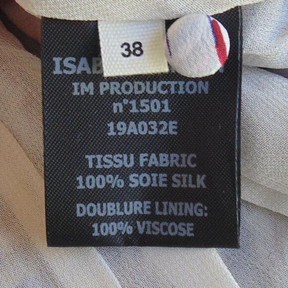 ISABEL MARANT ETOILE Shirt Dress, 38/6, Silk, Ikat print, Long sleeves, Purple - Picture 13 of 14